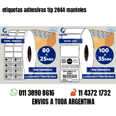 etiquetas adhesivas tlp 2844 manteles