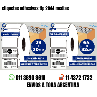 etiquetas adhesivas tlp 2844 medias