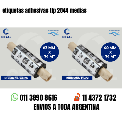 etiquetas adhesivas tlp 2844 medias