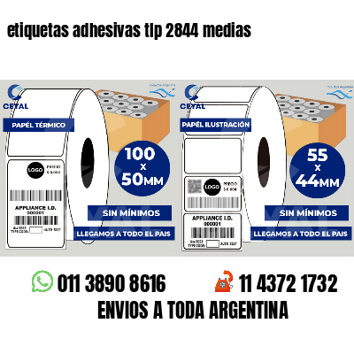 etiquetas adhesivas tlp 2844 medias