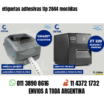 etiquetas adhesivas tlp 2844 mochilas