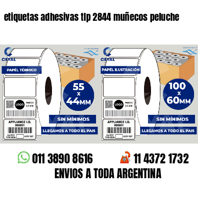 etiquetas adhesivas tlp 2844 muñecos peluche