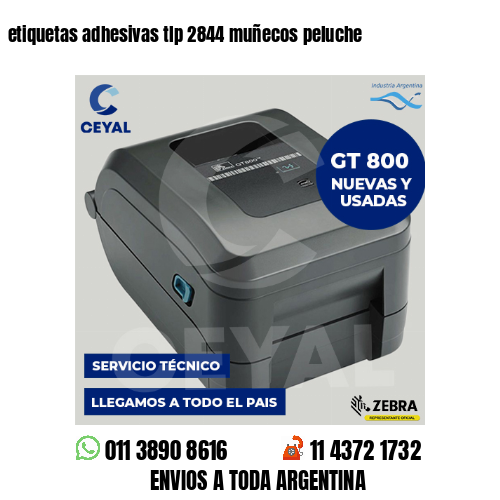 etiquetas adhesivas tlp 2844 muñecos peluche