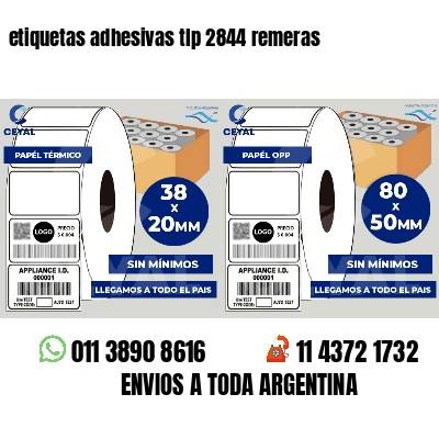 etiquetas adhesivas tlp 2844 remeras