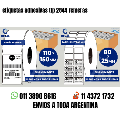 etiquetas adhesivas tlp 2844 remeras