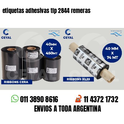 etiquetas adhesivas tlp 2844 remeras