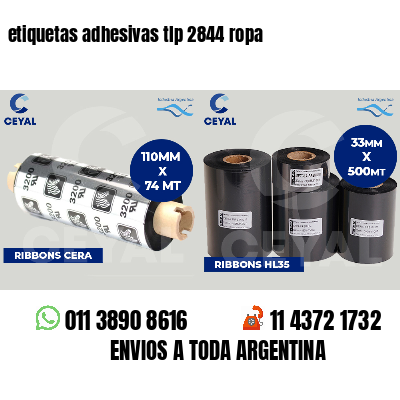 etiquetas adhesivas tlp 2844 ropa
