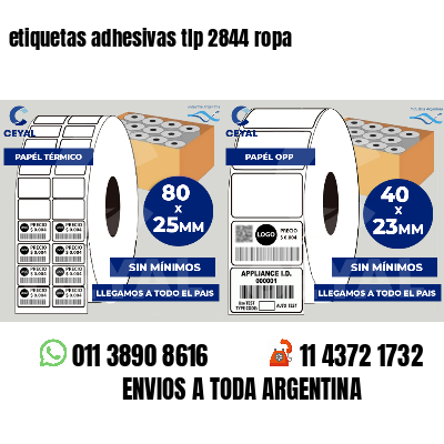 etiquetas adhesivas tlp 2844 ropa