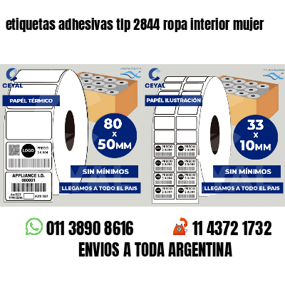etiquetas adhesivas tlp 2844 ropa interior mujer