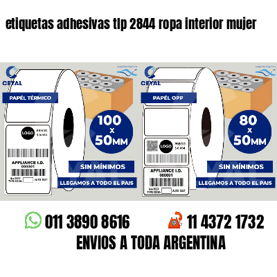 etiquetas adhesivas tlp 2844 ropa interior mujer