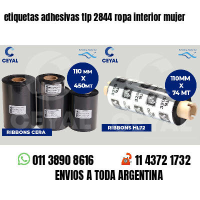 etiquetas adhesivas tlp 2844 ropa interior mujer