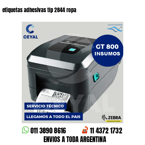 etiquetas adhesivas tlp 2844 ropa