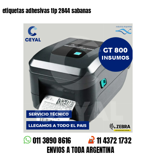 etiquetas adhesivas tlp 2844 sabanas
