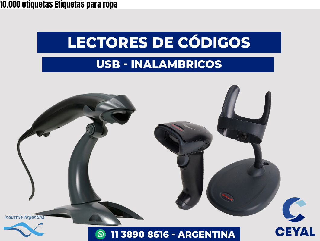 10.000 etiquetas Etiquetas para ropa