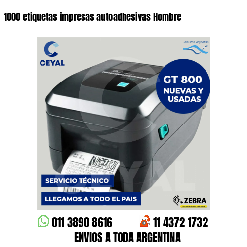 1000 etiquetas impresas autoadhesivas Hombre