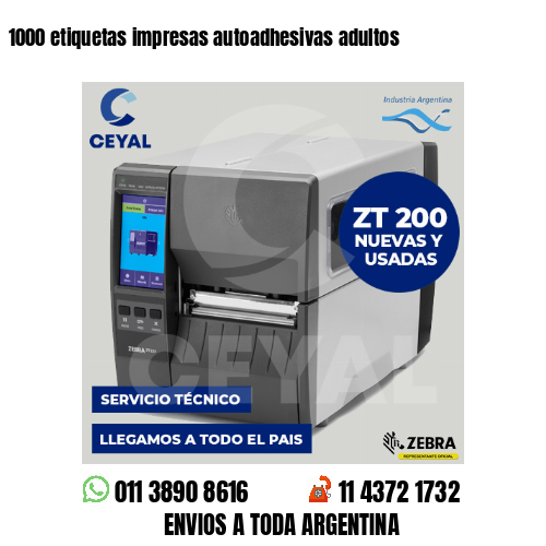 1000 etiquetas impresas autoadhesivas adultos