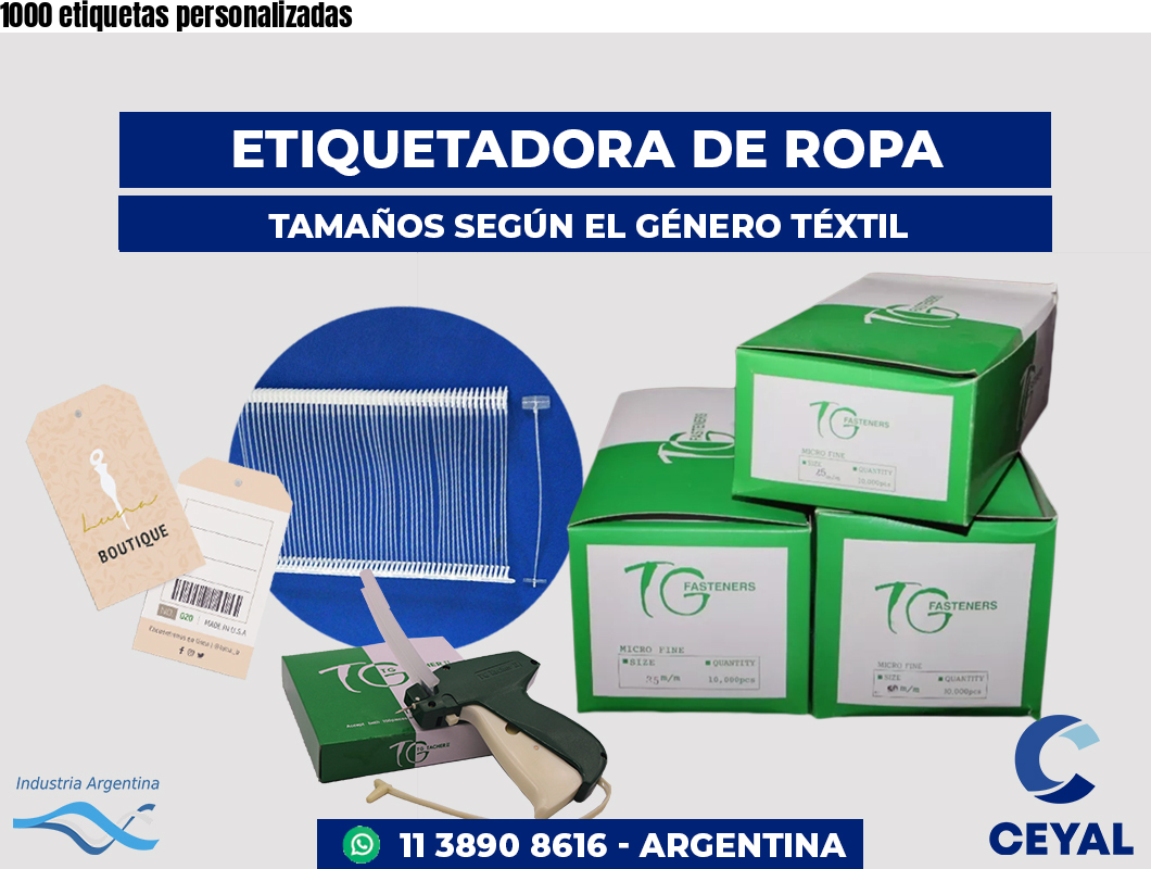 1000 etiquetas personalizadas