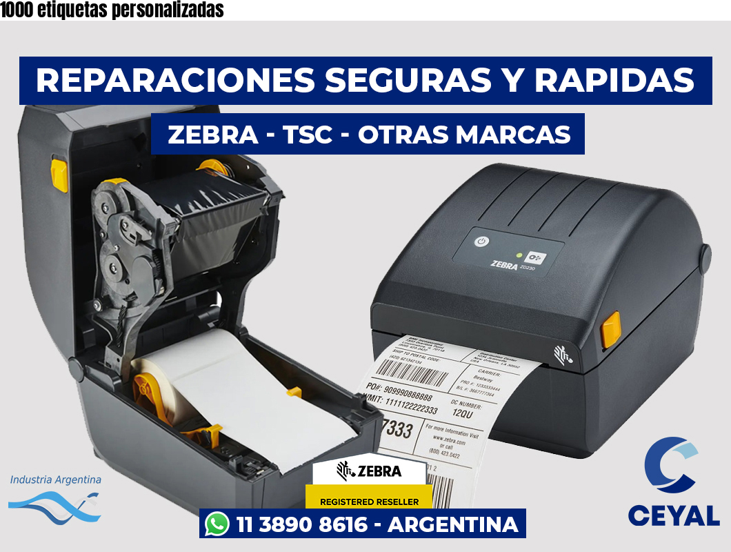 1000 etiquetas personalizadas