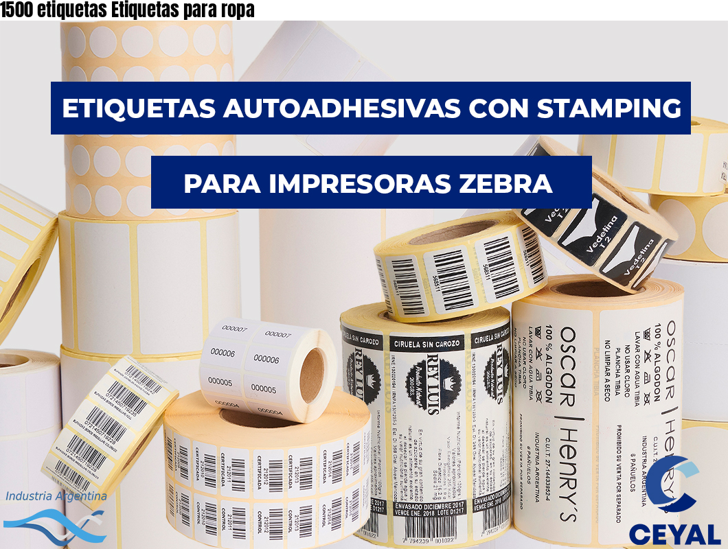 1500 etiquetas Etiquetas para ropa