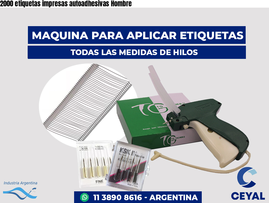 2000 etiquetas impresas autoadhesivas Hombre
