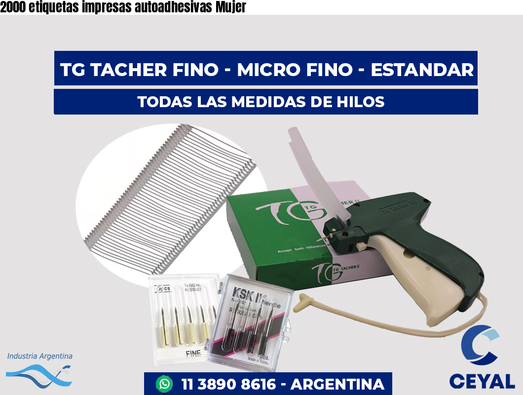 2000 etiquetas impresas autoadhesivas Mujer