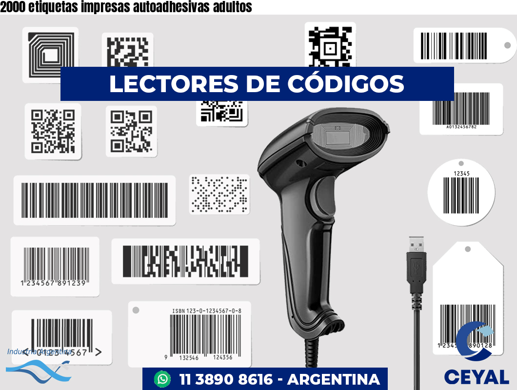 2000 etiquetas impresas autoadhesivas adultos