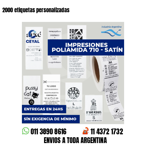 2000 etiquetas personalizadas