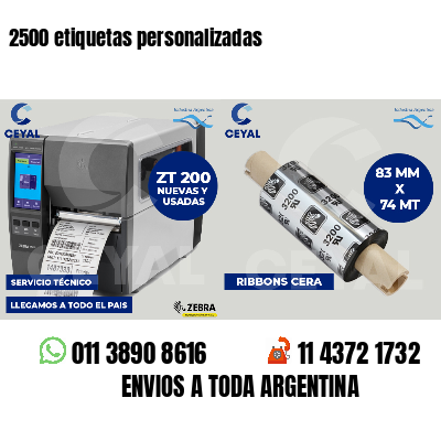 2500 etiquetas personalizadas