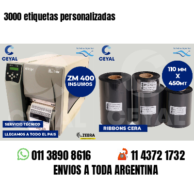 3000 etiquetas personalizadas