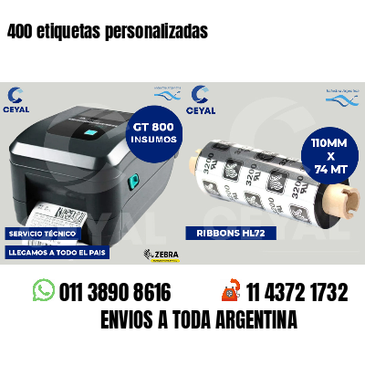 400 etiquetas personalizadas