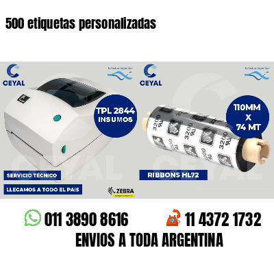 500 etiquetas personalizadas