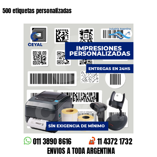 500 etiquetas personalizadas