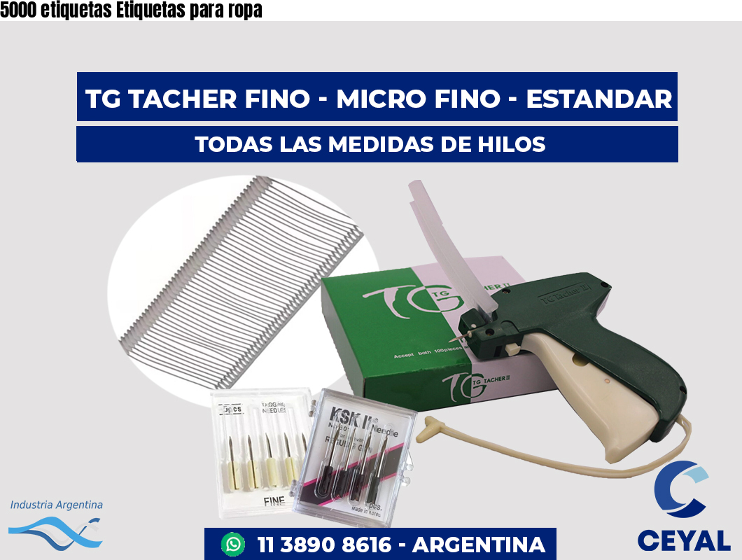 5000 etiquetas Etiquetas para ropa