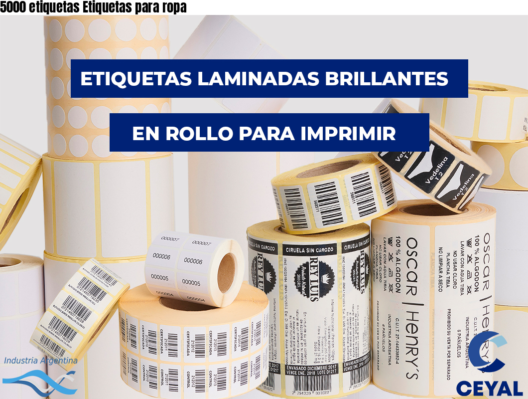 5000 etiquetas Etiquetas para ropa