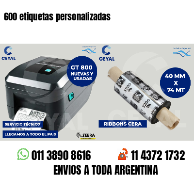 600 etiquetas personalizadas