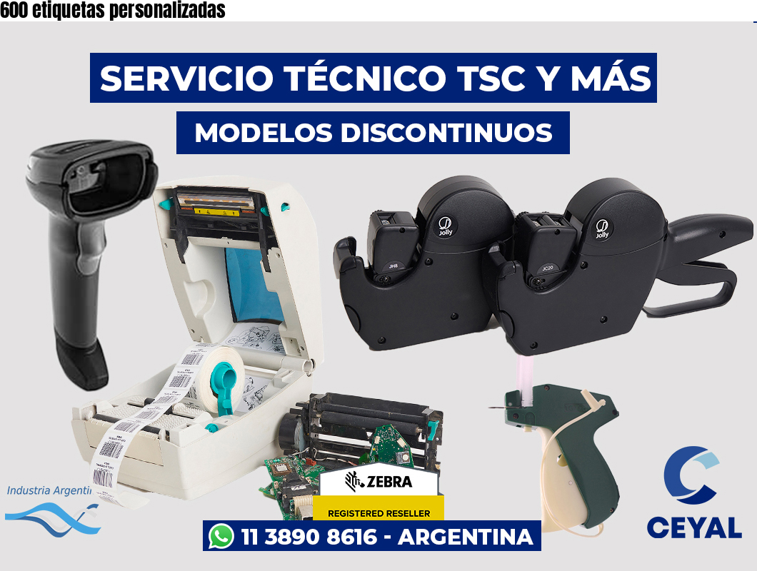 600 etiquetas personalizadas