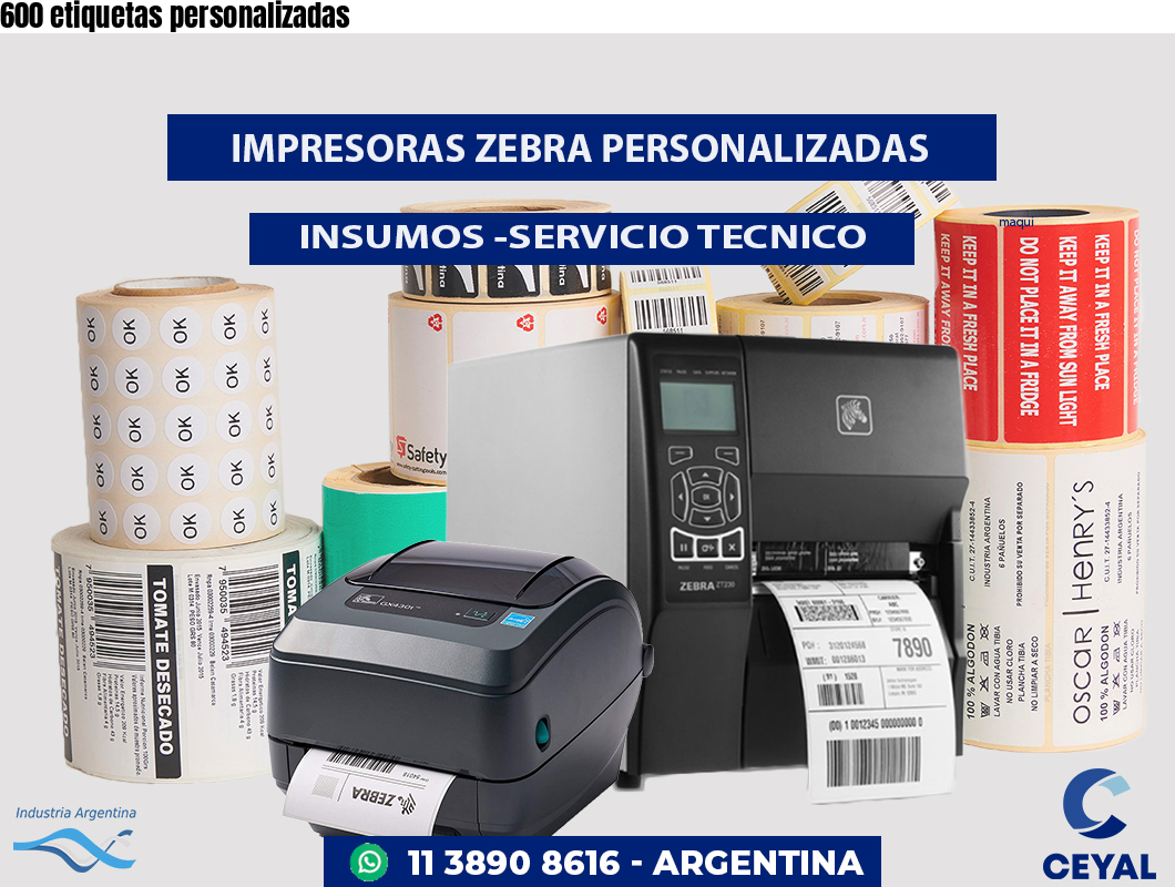 600 etiquetas personalizadas