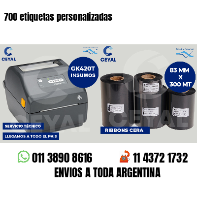 700 etiquetas personalizadas
