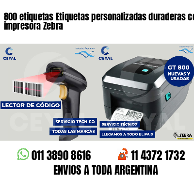 800 etiquetas Etiquetas personalizadas duraderas con impresora Zebra