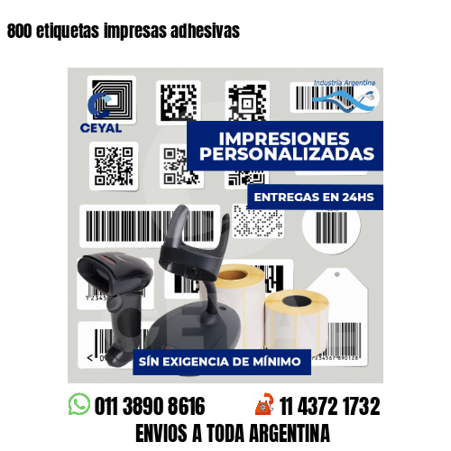 800 etiquetas impresas adhesivas