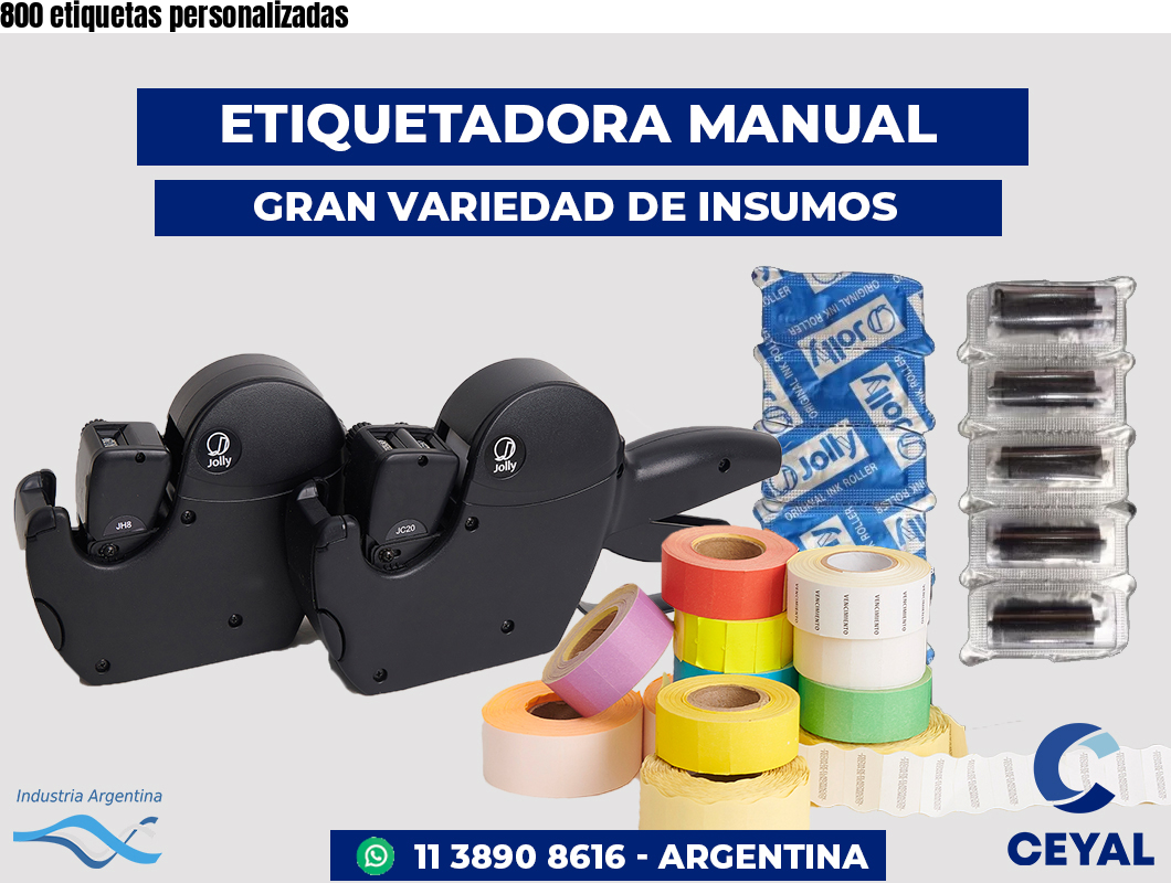 800 etiquetas personalizadas