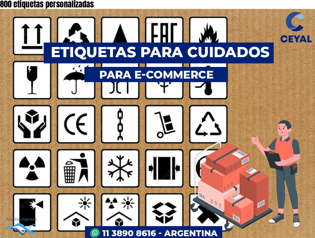 800 etiquetas personalizadas