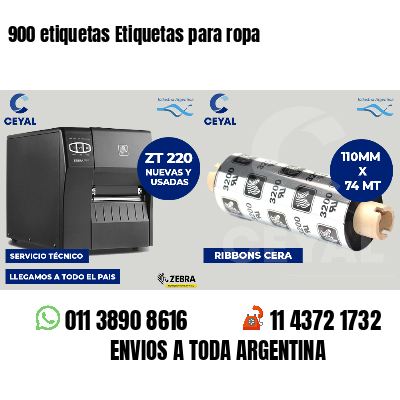 900 etiquetas Etiquetas para ropa
