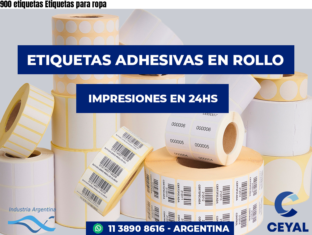 900 etiquetas Etiquetas para ropa