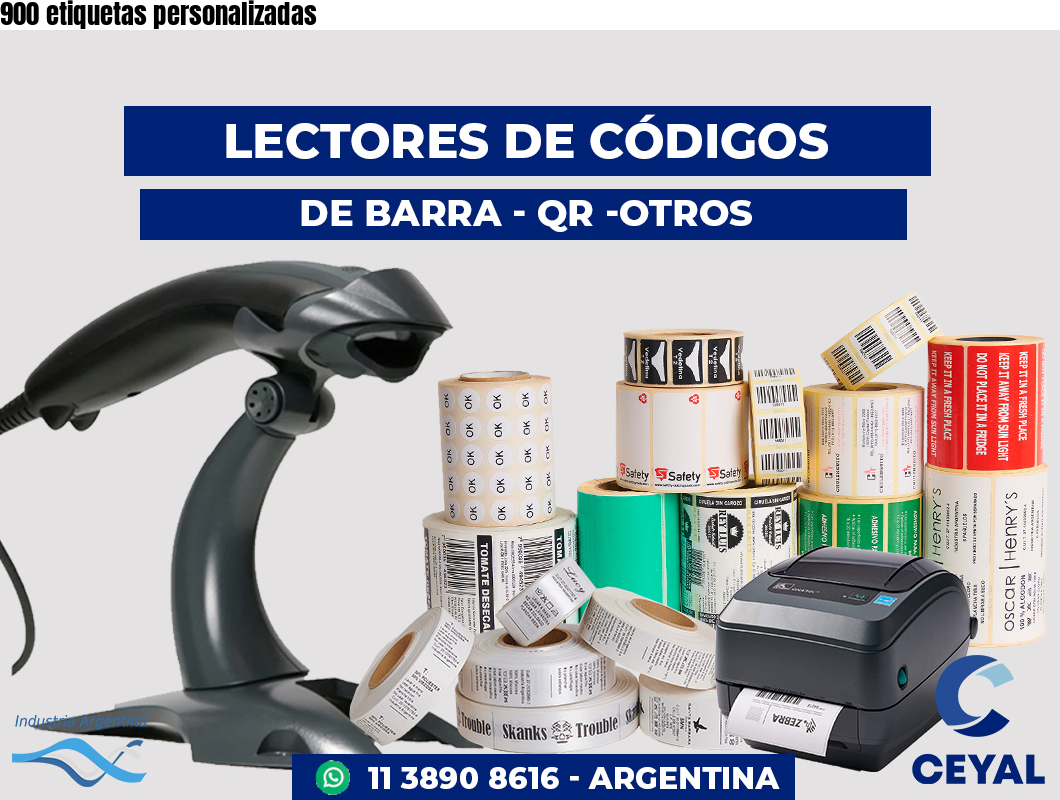 900 etiquetas personalizadas
