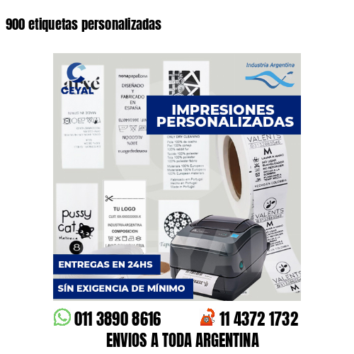 900 etiquetas personalizadas
