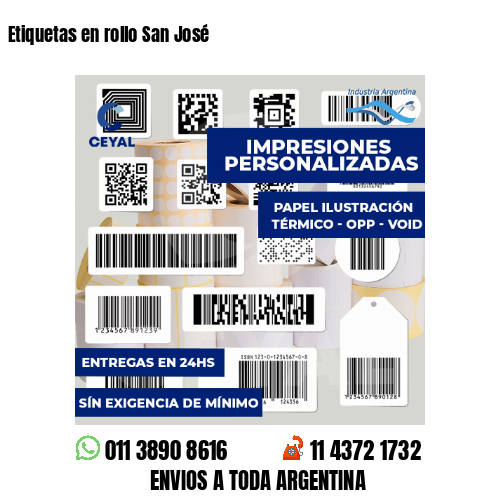 Etiquetas en rollo San José
