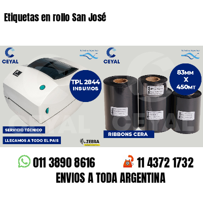 Etiquetas en rollo San José