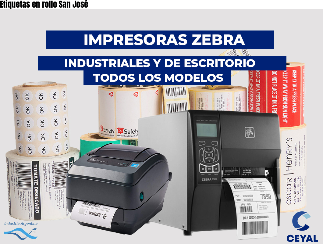 Etiquetas en rollo San José