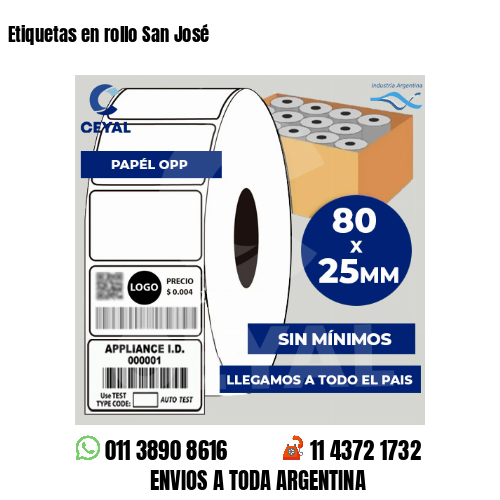 Etiquetas en rollo San José